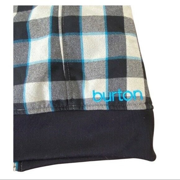 Burton Ho Chi Minh Plaid Vest Dry Ride Hooded Small EUC Ski Snowboard - Picture 12 of 12